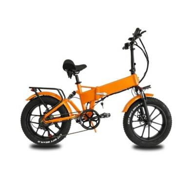 China 20 polegadas 7 velocidade pneu gorduroso E-bike dobrável 750W com ecrã LCD e bateria de lítio à venda