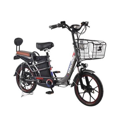 China 350W Electric City Bike 48V 10Ah Lithium Battery Step Through Full Suspension Ebike for sale