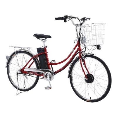 China 250W 26 Inch Electric City Bike With Pedal Assist 8Ah / 10Ah Lithium Battery for sale