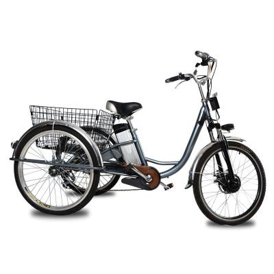 China Adult 3 Wheel Electric Tricycle 48V 250W Motor Three Wheel Electric Cargo Bike for sale