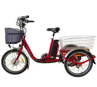 Chine 36V 250W 350W adultes tricycle électrique pliable 20 pouces électrique 3 roues cargo vélo à vendre