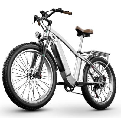 China 15Ah Bateria oculta Pneus gordos Mountain E Bike 48V 500W Motor 26 polegadas bicicleta elétrica à venda