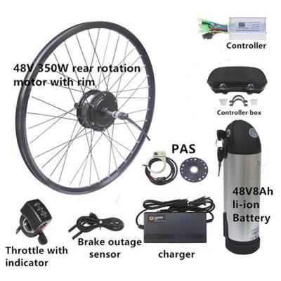 China 251W 350W 48V Rear Drive E Bike Conversion Kit For Cassette And Rotate Motor for sale