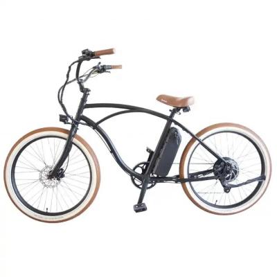 China 7 speed Beach Cruiser Electric Bike 48V 500W Vintage Electric Bicycle 26 Inch for sale