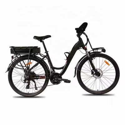 China Lithium Battery 700C Electric City Bike 24 Speed 250W Low Step Through Electric Bike for sale