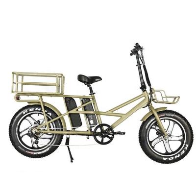 China Long Range 48V 500W Electric Cargo Bike With Colorful LCD Display And Tires for sale