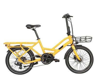 China 20 Inch Retro Dual 250W Electric Cargo Bike 7 Speed 36V 7.8Ah Lithium Battery for sale