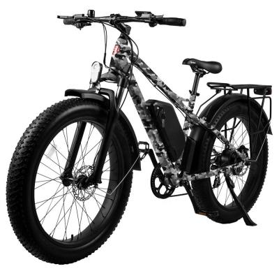 China 26 Inch Fat Tire Electric Mountain Bike Electric Hybrid Bike 60V 500W Long Range Motor Ebike Front Suspension Ebike en venta