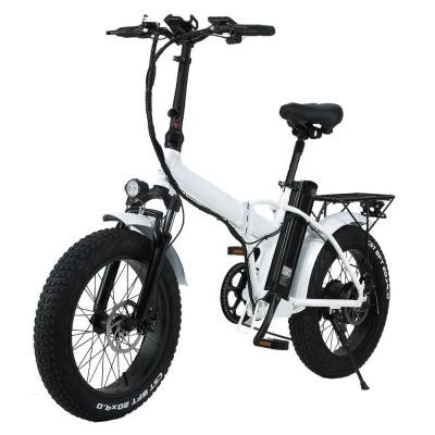 China 20 Inch Fat Tire Electric Folding Bike Long Range 500W Motor Ebike 15Ah Ebike Electric City Bike For Adult Electric Bicycle for sale