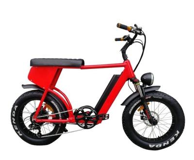 China 73 Style 20 Inch Fat Tire Electric Mountain Bike 48V 500W/750W/1000W Electric City Bike With Long Seat Electric Fat Bike for sale