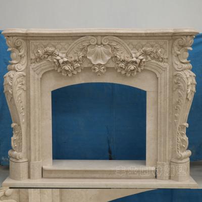 China Competitive Price Modern Polished Manufactured Top Quality Marble Fireplace Stone For Floor And Wall Table for sale