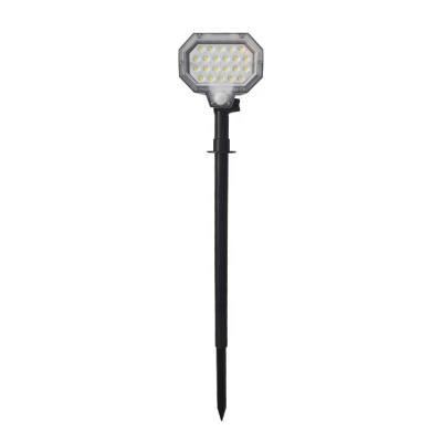 China Outdoor LANDSCAPE Garden Pathway Spike Light Waterproof Solar Powered Rotary Spike Lamp for sale