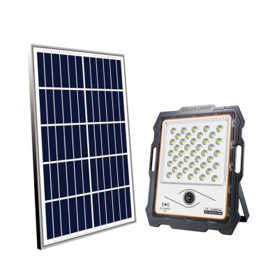 China Garden High Power Energy Saving Solar Flood Light With CCTV Camera 100w 200w 300w 400w Security Camera With Flood Light for sale