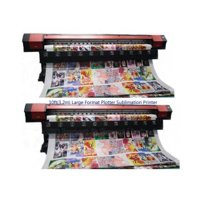 China Guangzhou 3.2m Digital Large Format Plotter 10ft SAV Inkjet Printer With Double 2 Indoor Outdoor XP600 Printhead Advertising For Sticker Flex Canvas Vinyl for sale