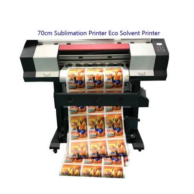 China High Quality Indoor Outdoor Advertising Printer 27.5ft 70cm Eco Solvent Sublimation Printing Machine With Single XP600 Printhead For Advertising for sale