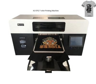 China Garment Shops A3 DTG Digital T-shirt Garment Printing Machine High Quality UV Multicolor Inkjet Printer For Fabric Textile for sale