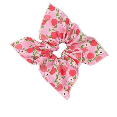 China Decoration Cute Colorful Floral Square Scarf Hair Scrunchy Sweet Fabric Wind Updo for Hair Bundle Hair Accessories for sale