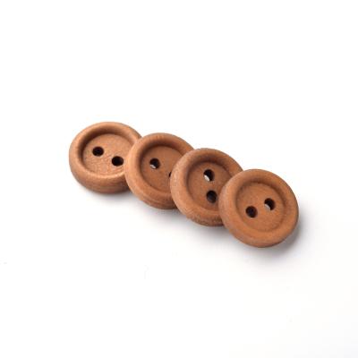 Cina Eco-friendly Custom Fashion Round 2 Hole Dry Cleaning Wooden Button For Shirt Clothing in vendita