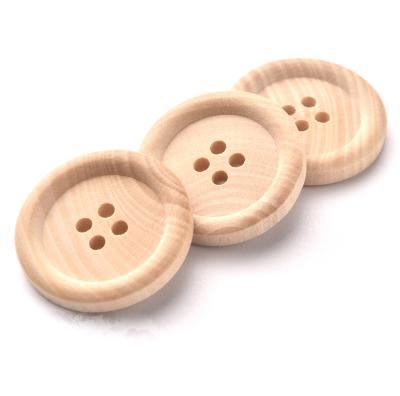 Κίνα Dry Cleaning Factory Wholesale Natural Crafts 4 Holes Wooden Button Round For Clothes/Garment/Shirt προς πώληση