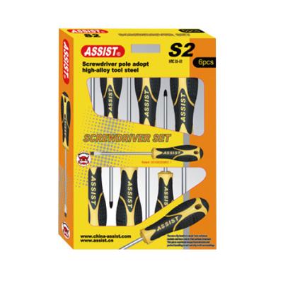 China 6 Pcs S2 Plastic Material Screwdriver Set Heavy Duty Screwdriver For Home Use for sale