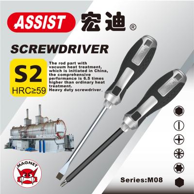 China Material S2 Plastic With Heavy Duty PP TPR Handle Screwdriver For Home Use for sale