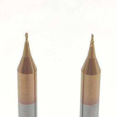 China CNC Process HRC55 2Flutes USA Hot Sale Carbide Square Neck Long Neck Micro Ball Nose Endmill for sale