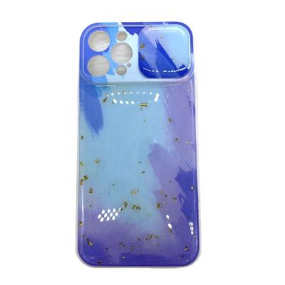 China Custom Epoxy Pastel Watercolor Eco-Friendly Art Phone Case On Sale With Special Sliding Camera Protector Design for sale