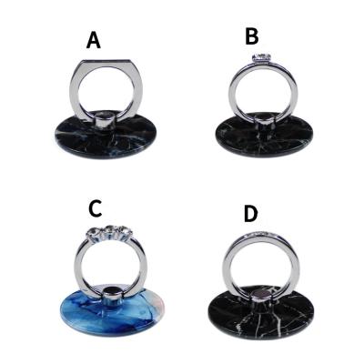 China Adjustable The New Marble Series Round Customized Logo Printing Creative Diamond-Shaped Mobile Phone Stand Supports for sale