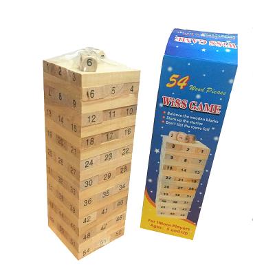 China Eco-Friendly Material Educational Toys Legos Friends Building Rectangular Block Give Cut Out Wooden Dominoes Building Blocks Wooden Tumble Tower for sale