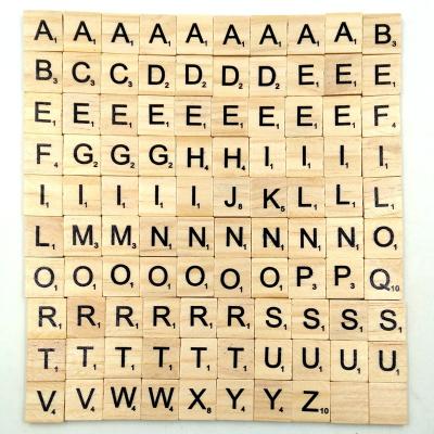 China 2022 New Earlier Education Original Wooden Letters A-Z scrable board game for kids gift for sale