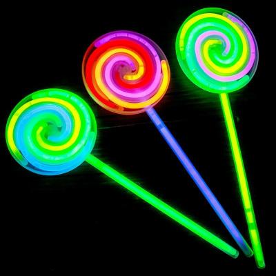 China Camping Ramadan 2022 Glow Sticks Party Supplies Grow In Dark Gifts Lighting Multicolor Lollipop Stick for sale