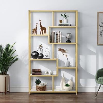 China Etagere Modern Simple 5 Tier Bookcase Durable Wood Shelf Tribesigns Manufactured Wood Bookcase For Home Office Living Room for sale