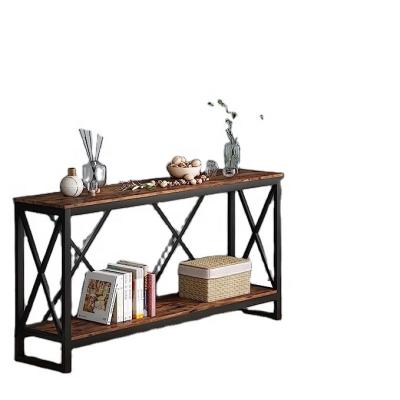 China multifunctional & vigorous & Easy Assembly Tribesigns Industrial Hallway Entryway Foyer Console Table Top Console Table Furniture With Open Storage Shelf for sale