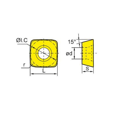 China Custom Carbide Milling Inserts With PVD Nc-TiAIN Coating SDMT09T312-DM YBG202 for sale