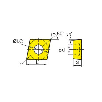 Κίνα Ένθετα καρβιδίου ενθέτων ccgx09t304-LH YD101Tungsten στροφής καρβιδίου ZCCCT προς πώληση