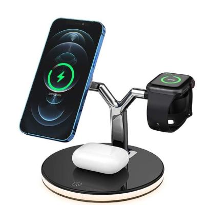 China Conveient Safe Free Sample 3 in 1 Wireless Charger Docking Phone Charger Station Holder for iPhone iWatch Airpods for sale