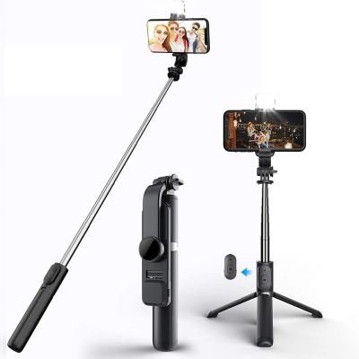 China ODM Selfie Ring Light Wireless Remote Selfie Stick 30 Inch Portable Lightweight Extendable Adjustable Tripod Rechargeable Phone Holder with LED Light for sale