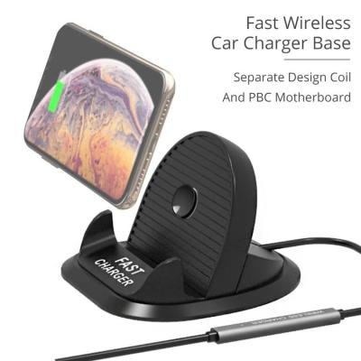 China 10W QI Charger Mount Dashboard Car Phone Magnetic Fast Charging Wireless Holder for Samsung S9 iPhone X for sale