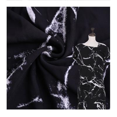 China Soft double faced and breathable 100% viscose knitting fabric for dress print marble dress for sale