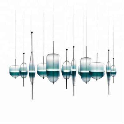 China New designer light glass modern decorative led pendent light chandelier for sale