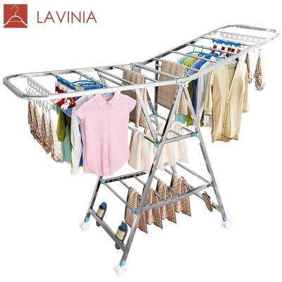 China Durable Stainless Steel Metal Hanger For Clothes Home Use Laundry Hangers Clothing Rack for sale