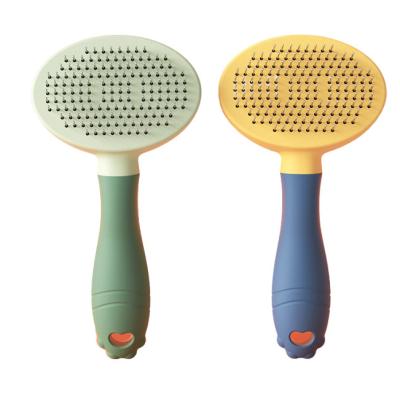 China Stocked Pet Grooming Comb Stainless Steel Pet Comb Brush Pet Grooming Massager Comb for sale