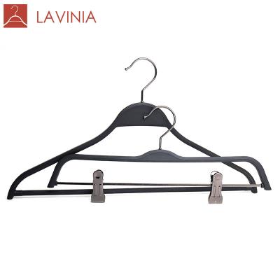 China LAVINIA ZA Coat Hangers Style Wooden Imitated Anti-Static Clothing Store Racks Display Hanger for sale