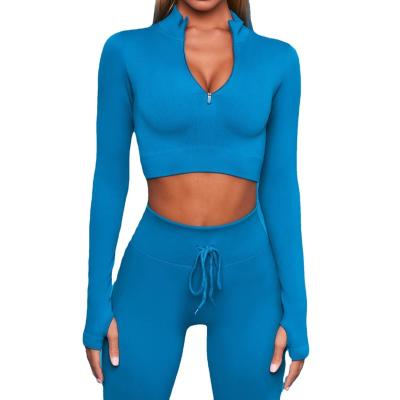 China 2021 Anti-wrinkle women's sportswear yoga suit workout fitness clothing women's sports suit for sale