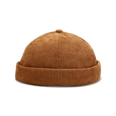 China High Quality Sailor Edgeless Hat Young Dynamic Corduroy Gorras Street Owner Hat 6 Panel Melon Skin Snapback Frame Factory Customized JOINT for sale