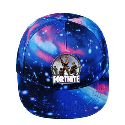 China Promotional Fortnite Sports Hats Alphabet Printing Dad Hat Rim Baseball Cap Adjustable Hip Sky Hop Glow-in-the-Dark Flat COMMON Hat for sale