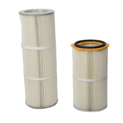 China Building Material Shops Metal Type Filter Canister Dry Air Filter For Powder Coating Booth Filter Polyester Recycling for sale