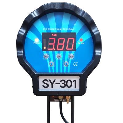 China Wall Mounted Full Automatic Tire Pressure Monitor Car Tire Inflator Digital Display Air Compressor Electric Car Tire Inflation for sale