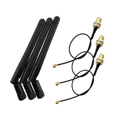 China 2400mhz 2.4g wifi antenna 108mm with external ipex pigtail cable antenna with SMA male connector CF-2.4G/108-001 for sale