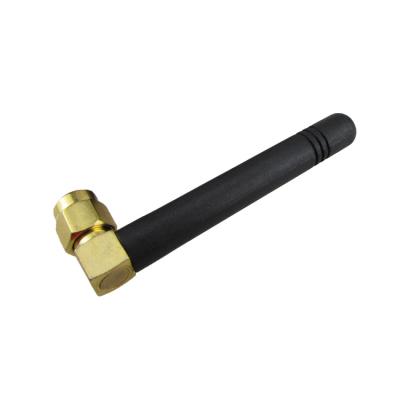 China Male L Type External High Gain Connector 3G GSM WIFI Duck SMA Rubber Antenna CF-2.4G/050-092 for sale